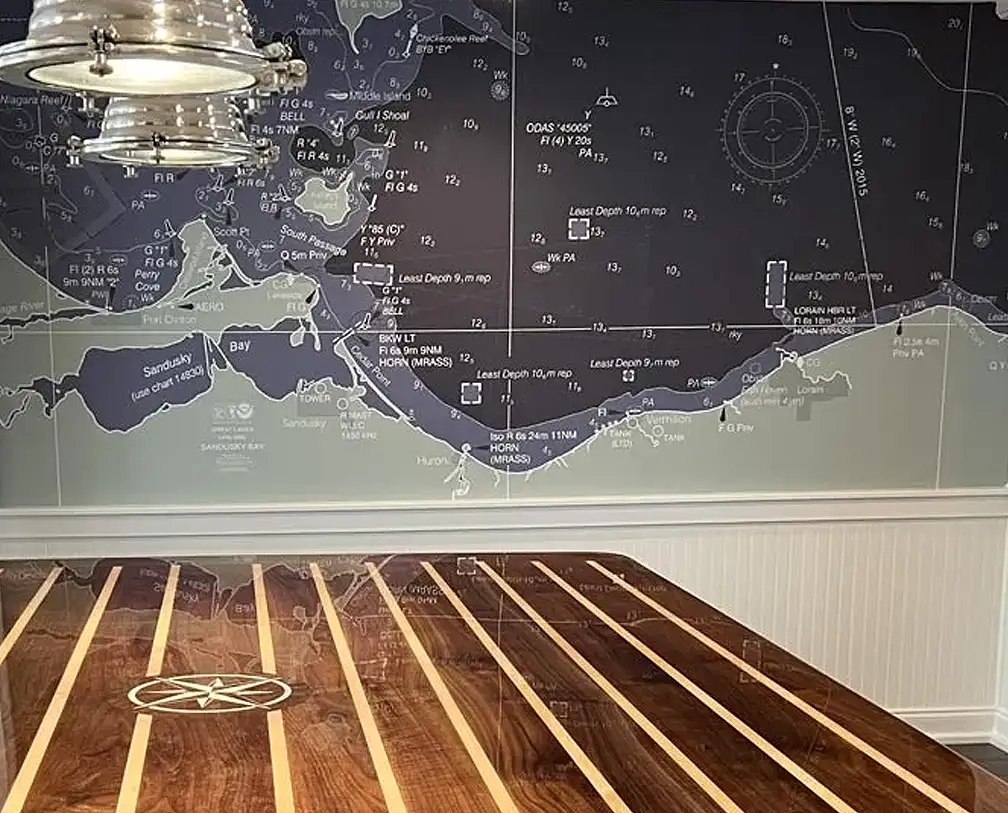 nautical chart map wallpaper display